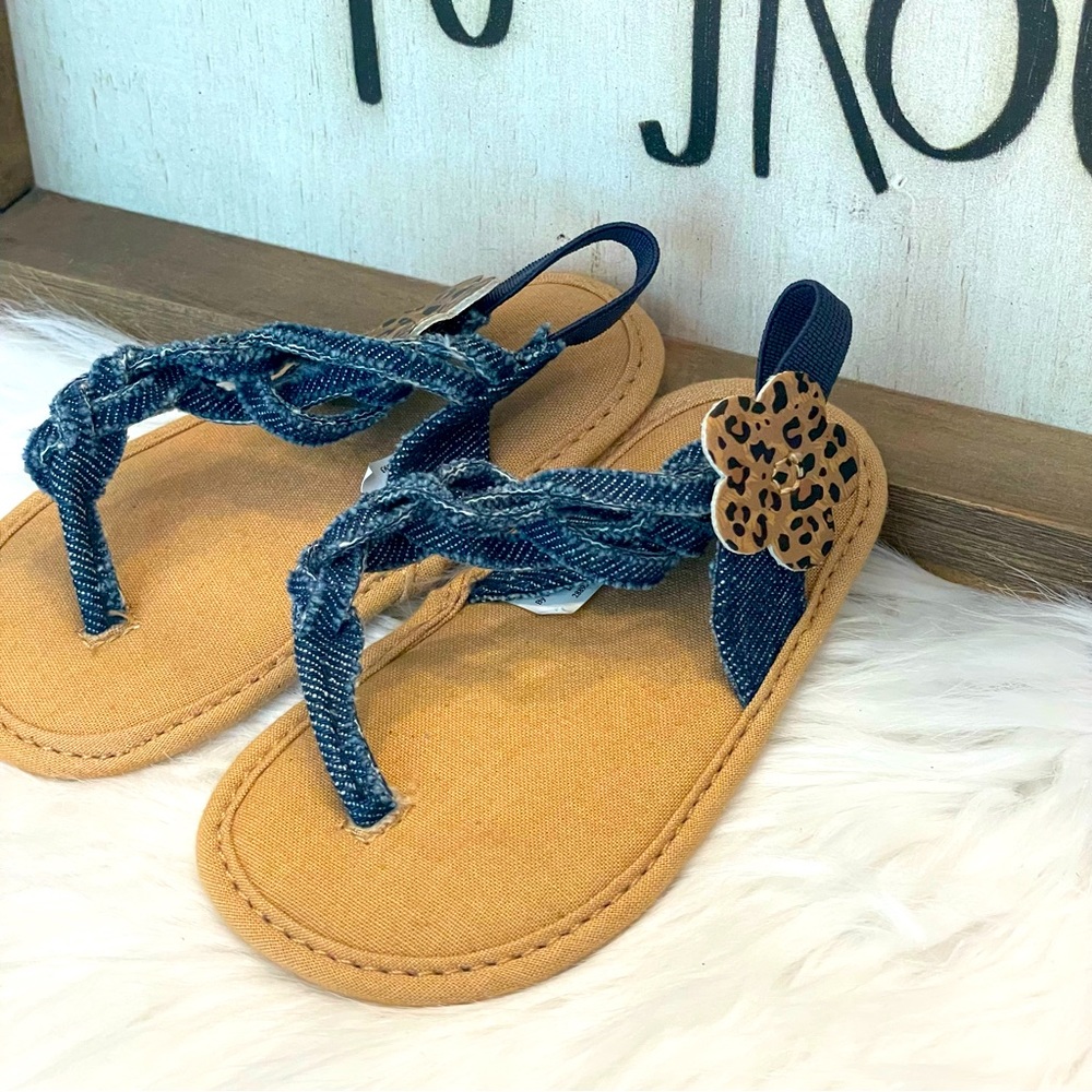 Garanimals Baby Girls Denim Sandals Shoes Size 3